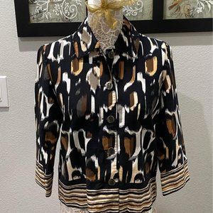 Drapers & Damons Women’s Vintage Black/Brown Patterned Jacket - PS